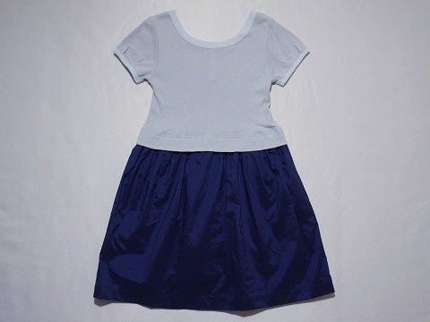 [m] ピーシーアイpci 銀座サエグサ アウトレット 子供服 女の子 130cm 半袖 ワンピース グレー 紺 春 夏 ★3 ガールズ 女児 キッズ 【中古】 ユーズド リサイクル こども 3