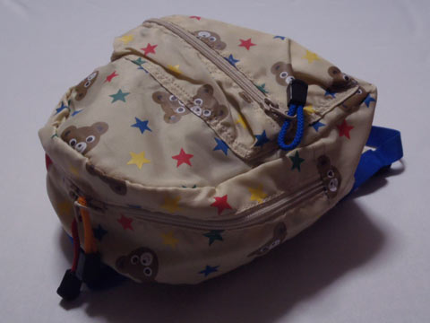 [m] ミキハウス アウトレット miki house mikihouse 子供服 男の子 約 80cm 90cm 95cm ベビー服 バックパック リュックサック ナップサック リュック ベージュ ★3 バッグ 鞄 かばん ボーイズ キッズ 【中古】 リサイクル