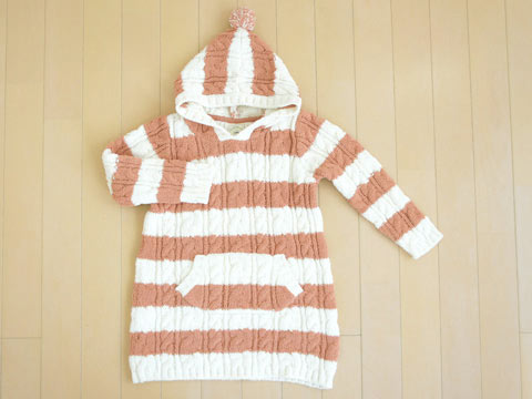 [m]ジェラートピケ gelato pique アウトレット 子供服 女の子 110cm 120cm 長袖 ワンピース フード付き..