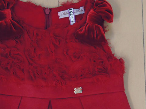 [クーポン配布中]ミスブルマリン ベビー miss blumarine baby マメール アウトレット 子供服 女の子 24M 約 90cm ベビー服 フォーマル ドレス ジャンパースカート ワンピース 赤 発表会 春 秋 冬 ★4 キッズ ベビー 【中古】