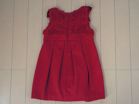 [クーポン配布中]ミスブルマリン ベビー miss blumarine baby マメール アウトレット 子供服 女の子 24M 約 90cm ベビー服 フォーマル ドレス ジャンパースカート ワンピース 赤 発表会 春 秋 冬 ★4 キッズ ベビー 【中古】