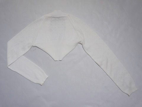 [m] シモネッタミニ simonetta mini マメール アウトレット 子供服 女の子 130cm 長袖 ボレロ カーディガン 白 春 夏 ★3 トップス ガールズ 女児 キッズ 【中古】 ユーズド リサイクル こども