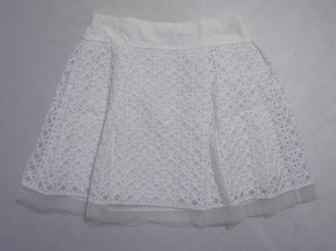 [夏アイテム 20%offクーポン配布中] シモネッタミニ simonetta mini マメール アウトレット 子供服 女の子 8歳 約 130cm 140cm スカート 刺繍 白 春 夏 ★3 ボトムス ガールズ 女児 キッズ ジュニア 【中古】 ユーズド リサイクル こども