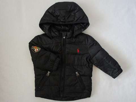 セール 30%off SALE [最大1000円 offクーポン 対象] ポロ ラルフローレン polo ralph lauren アウトレット 子供服 男の子 18M 約 80cm 85cm ベビー服 長袖 中綿 ブルゾン ジャンパー ジャケット 黒 スモールポニー 秋 冬 ★3 アウター 冬服 ボーイズ ベビー 【中古】