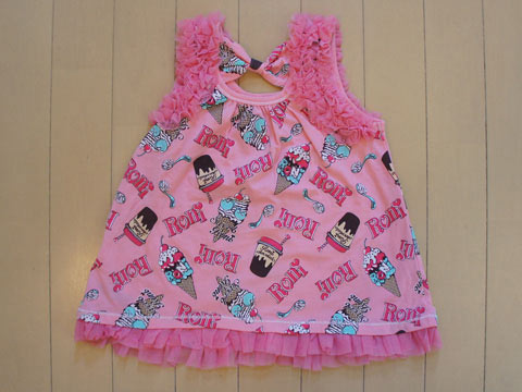 [m] ロニィ roni ロニ ロニー アウトレット 子供服 女の子 SS 100cm タンクトップ ピンク アイスクリー..