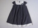 [最大1000 円offクーポン ] ベベ bebe アウトレット 子供服 女の子 140cm 半袖 ワンピース チェック 黒 春 夏 ★3 ガールズ 女児 キッズ ジュニア 【中古】 ユーズド リサイクル こども