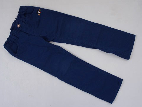 【セール 30%off SALE】 [5日ポイント最大15倍] ダブルB double-b ミキハウス miki house アウトレット 子供服 男の子 110cm パンツ 紺 青 ズボン ボトムス ロング丈 ブラックベアー クロクマ 春 夏 ★3 ボーイズ 男児 キッズ 【中古】 ユーズド