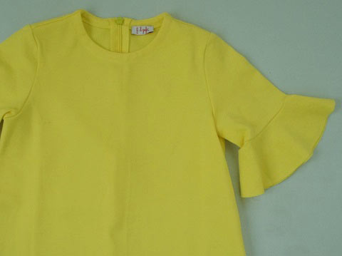 [m] イルグッフォ il gufo マメール アウトレット 子供服 女の子 4歳 約 100cm 半袖 ワンピース 黄色 春 夏 ★3 ガールズ 女児 キッズ 【中古】 ユーズド リサイクル こども