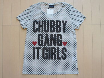 [ポイント8倍 3/16/10時マデ] チャビーギャング chubbygang 子供服 女の子 160cm 半袖Tシャツ プルオーバー カットソー 水玉柄 オフホワイト 黒★5 新品 未使用 キッズ ジュニア 【中古】 ユーズド ガールズ 女児 アウトレット リサイクル 古着