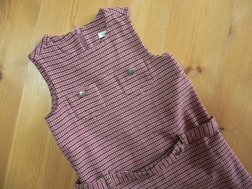 [ポイント最大12倍] キャシャレル 子供服 マメール ジャンパースカート 赤 チェッ...