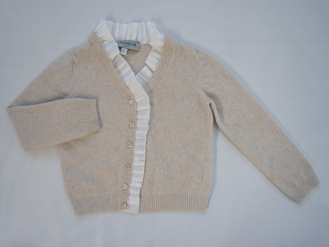 樂天商城 - [m] シモネッタミニ simonetta mini マメール アウトレット 子供服 女の子 約 110cm 長袖 カーディガン ベージュ 秋 冬 ★3 トップス ガールズ 女児 キッズ 【中古】 ユーズド リサイクル 古着 子ども服 こども