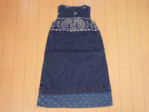 70%off SALE 半額以下 [最大1000円offクーポン 対象] デニムアンドダンガリー DENIM DUNGAREE 子供服 ワンピース 女の子 女児 ワンピ ノースリーブ デニム 薄手 青 ブルー 春 夏 秋 冬 4歳 約 100cm ★3 キッズ 【中古】 ユーズド ガールズ アウトレット リサイクル