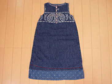 70%off SALE 半額以下 [最大1000円offクーポン 対象] デニムアンドダンガリー DENIM DUNGAREE 子供服 ワンピース 女の子 女児 ワンピ ノースリーブ デニム 薄手 青 ブルー 春 夏 秋 冬 4歳 約 100cm ★3 キッズ 【中古】 ユーズド ガールズ アウトレット リサイクル