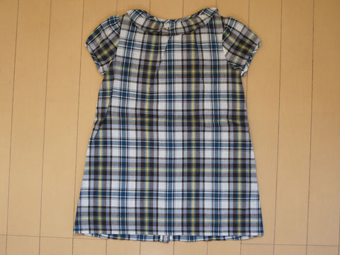 [最大P14倍 5日24h要エントリー] ベベ bebe アウトレット 子供服 女の子 100cm 半袖 ワンピース チェック 白 青 茶 春 夏 ★4 ガールズ 女児 キッズ 【中古】 ユーズド リサイクル 古着