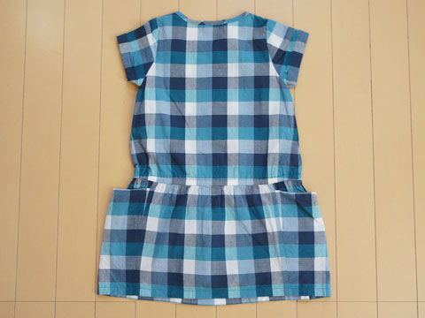 [最大P14倍 5日24h要エントリー] ベベ bebe アウトレット 子供服 女の子 110cm 半袖 ワンピース チェック 青 春 夏 ★4 ガールズ 女児 キッズ 【中古】 ユーズド リサイクル 古着