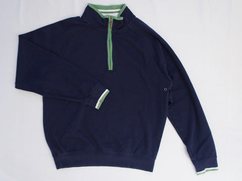 樂天商城 - [m] ブルックスブラザーズ brooks brothers アウトレット 子供服 男の子 M 約 150cm 長袖 カットソー 紺 ジップアップ 春 秋 冬 ★3 トップス ボーイズ 男児 キッズ ジュニア 【中古】 ユーズド 古着 子ども服