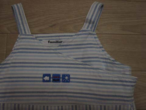 [m]ファミリア familiar 100cm 子供服 半袖 ワンピース ワンピ ★3 キッズ 【中古】 ユーズド 女の子 女児 ガールズ ブランド USED アウトレット リサイクル 古着 子ども服 こども服 子供 子ども