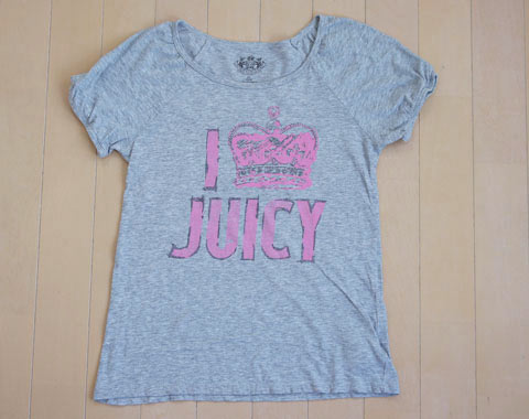 70 off SALE 半額以下 最大1000円 offクーポン 対象 ジューシークチュール JUICY COUTURE 子供服 女の子 女児 Tシャツ ティーシャツ トップス カットソー 半袖 グレー 灰色 夏 XL12 14サイズ 約 160cm ★3 キッズ ジュニア 【中古】 ユーズド ガールズ アウトレット