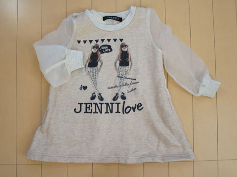 最大1000円 offクーポン 対象 【中古】 ユーズド ジェニィラブ jenni love 100cm 子供服 女の子 長袖 ワンピース ベージュ 裏起毛 防寒 秋 冬 ★3 キッズ ガールズ 女児 アウトレット リサイクル 古着