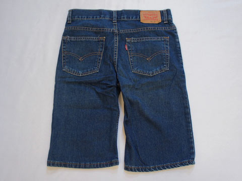 [m] リーバイス llevi strauss アウトレット 子供服 男の子 約 150cm ジーンズ デニム パンツ ハーフ丈 青 春 夏 ★4 ジーパン ボトムス ボーイズ 男児 キッズ ジュニア 【中古】 ユーズド リサイクル こども