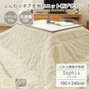 190x240cm 洗える こたつ薄掛布団 ソフィス 全2色 | 長方形 リバーシブル ボア フランネル あったか こたつ布団 コタツ布団 こたつふとん こたつ コタツ 布団 掛け おしゃれ 北欧 ナチュラル ケーブル 編み ニット柄 かわいい WH ホワイト 白 IV アイボリー