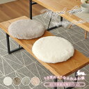 円形 低反発シートクッション ロイヤルファー 全4色 | 40cm 丸 厚み5cm クッション フロアクッション とろける 肌触り ふわふわ 極上 ラビットファ...