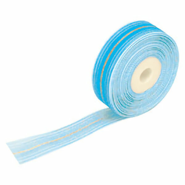 パールリボン24mm×30m黄　395085 クリスマス