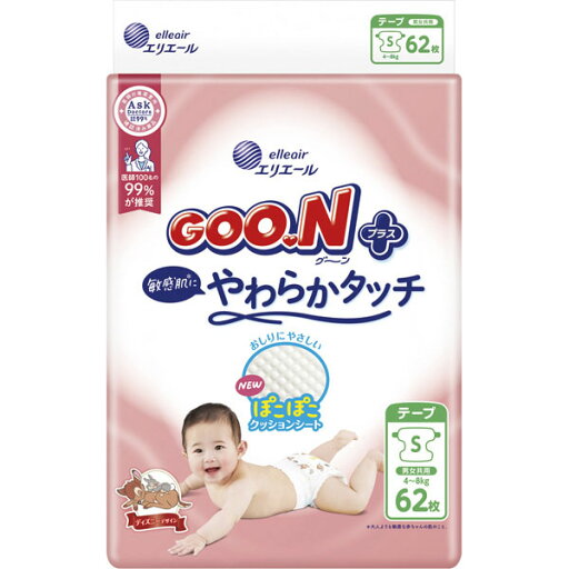 グーンプラス敏感肌にやわらかタッチ Sサイズ テープタイプ グーンプラス敏感肌にやわらかタッチ Sサイズ テープタイプ