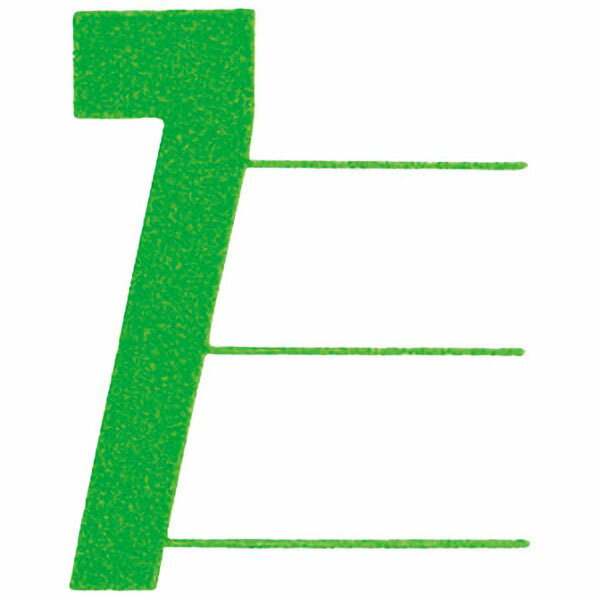 記号ラベル　数字　7ライトグリーン　×　10袋セット