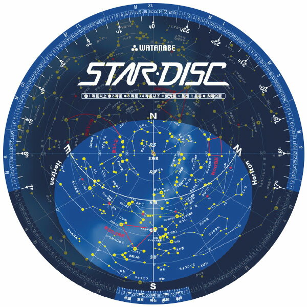 ●1枚●春の大曲線、夏の大三角形などのつなぎ線が赤色で描かれています。●東の空から上がってくる星々が薄い回転盤の下に透けて見えます。●スターディスク2000●寸法／220（径）mm●材質／樹脂製●包装数：1※ご利用の環境により、実物の色と異なる場合がございます。