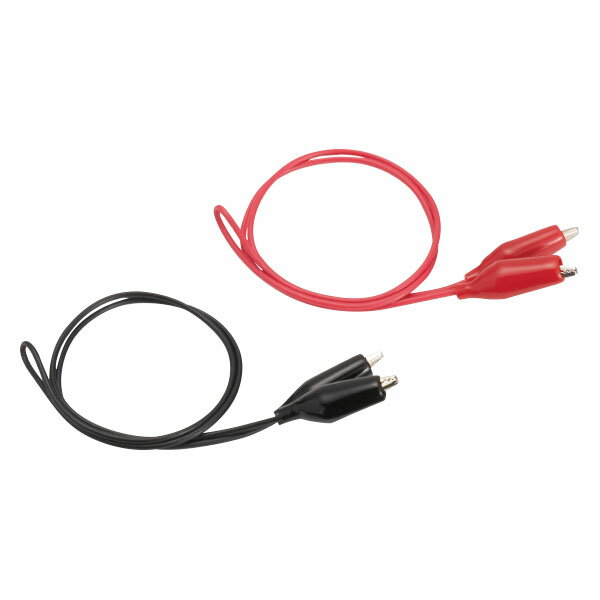 みの虫クリップ付リード線 0.1sq 38cm 赤黒5本
