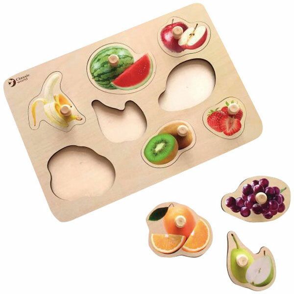 果物野菜ペグパズル　2種4個セット　　 おもちゃ・遊具 ペグパズル