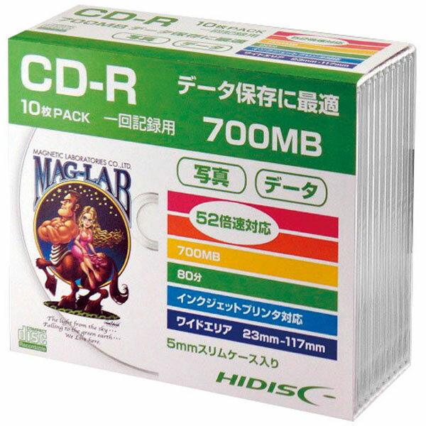 CD−Rデータ用　　10枚入　　HDCR80GP10