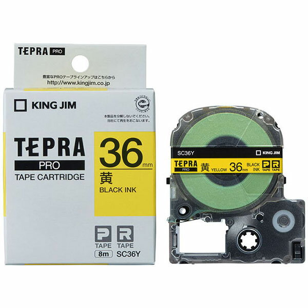 PROテープカートリッジ　SC36Y テプララベルライター ラベルライター テープカートリッジ（テプラ用） カートリッジ テプラ用テープ 4971660751419