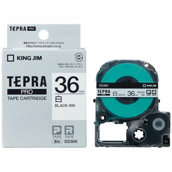 PROテープカートリッジ　SS36K テプララベルライター ラベルライター テープカートリッジ（テプラ用） ..