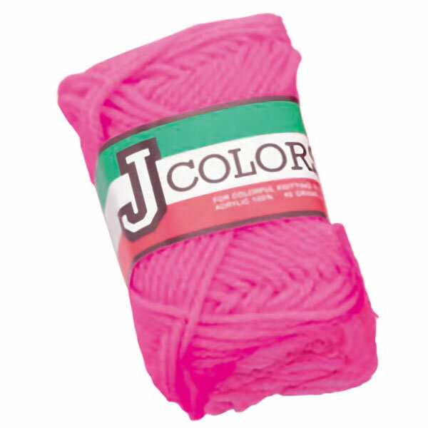 毛糸　極太　単色／45g玉巻　ピンク