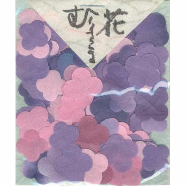 貼り絵小花　むらさき花 【新入荷アイテム】