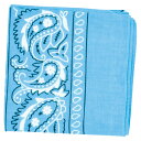 【楽天最安値に挑戦!】ペイズリーバンダナ水色 水色 63−559