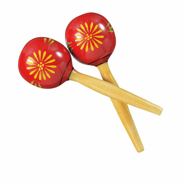 【楽天最安値に挑戦!】マラカス 丸型 赤