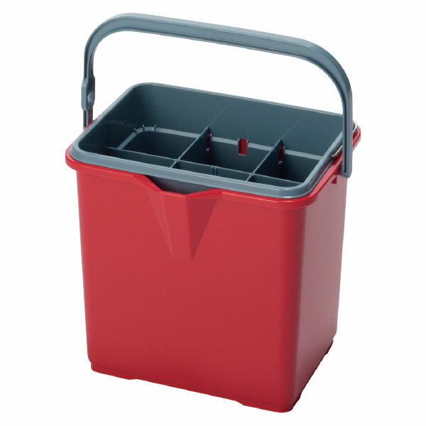 仕切付きバケツ2　エンジ