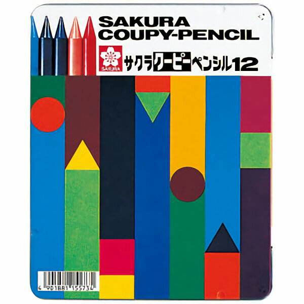 ●12色・缶入●1缶（12色入）●型式／FY12　●色／12色入（きいろ、だいだいいろ、ちゃいろ、あか、ももいろ、むらさき、みずいろ、きみどり、みどり、あお、くろ、しろ）　●寸法／ケース：179（縦）×147（横）×15（厚）mm　●削器、消ゴム付　●包装数：1／5※ご利用の環境により、実物の色と異なる場合がございます。