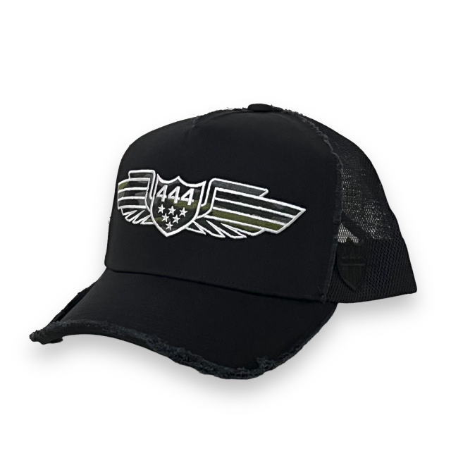 YOSHINORI KOTAKE[ヨシノリコタケ] YKD-444WING CAP [BLK] メッシュキャップ（ブラック）メンズレディース444 ナンバー444 メッシュキャップ ゴルフキャップとしても人気 BCA