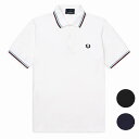 FRED PERRY [フレッドペリー] TWIN TIPPED SHIRT ツインティップシャツ（120ホワイト/アイス/マルーン、157ブラック/シャンパン、186ブラック/ホワイト/レッド、300ホワイト/アイス/ネイビー、795ネイビー/アイス） M12 BCS 大きいサイズ ビッグサイズ　ポロシャツ　メンズ