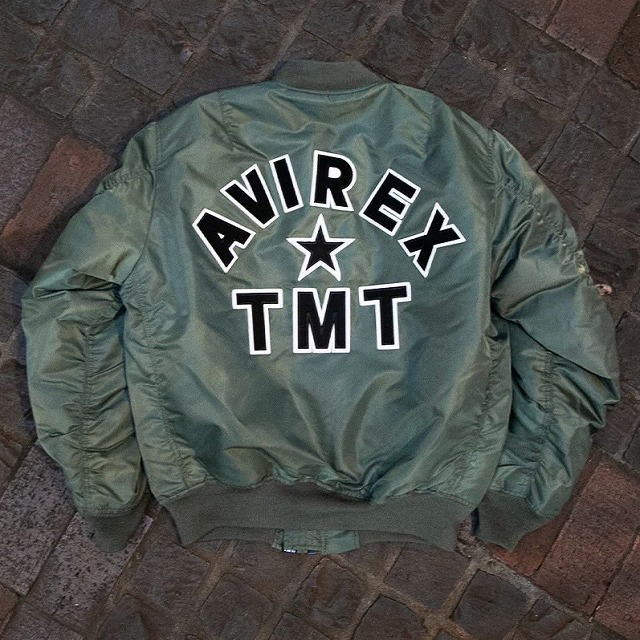 楽天MandATMT [ティーエムティー] TMT × AVIREX MA-1 KHAKI TMT × AVIREX MA-1 アヴィレックスコラボ コマーシャルロゴ カーキー BCA