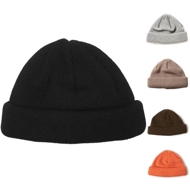 Racal ラカル Roll Knit Cap BLACK,GRAY,BEIGE,BROWN,ORANGE,NAVY ロールニットキャップ (ブラック グレー ベージュ ブラウン オレンジ ネイビー) RL-18-935 BDS ネコポス発送