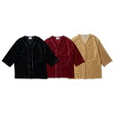 楽天スーパーセール特別価格 SALE Captains Helm キャプテンヘルム VELOUR BASEBALL SHIRTS BLACK,BURGUNDY,BEIGE べロアべースボールシャツ (ブラック バーガンディ ベージュ) キャプテンズヘルム CH22-AW-S01 BBA