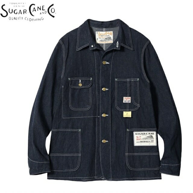 SUGAR CANE [奬] 11oz. BLUE DENIM WORK COAT 11󥹥֥롼ǥ˥ SC15655 С...