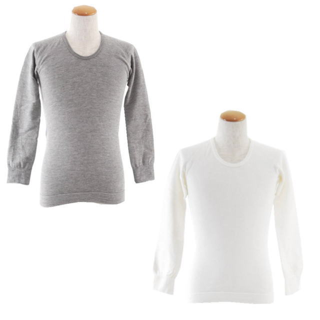 楽天スーパーセール特別価格!!SALE!! LOCALINA MERIYASU [ロカリナメリヤス] L/S U NECK (GRAY,WHITE) ロングスリーブユーネック (グレー、ホワイト)メンズ、レディース、男女兼用 ネコポス発送 送料無料