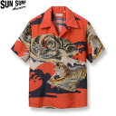 SUN SURF サンサーフ SUN SURF SPECIAL EDITION ”DRAGON TIGER” RED SUN SURF スペシャルエディション ドラゴン タイガー アロハシャツ (レッド) BCS