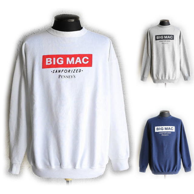 PENNEY'S [ぺニーズ] BIG MAC SWEAT [WHITE,GRAY,NAVY] ビッグマックスエット (ホワイト、グレー、ネイビー) AIS